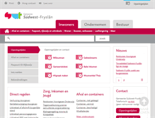 Tablet Screenshot of gemeentesudwestfryslan.nl